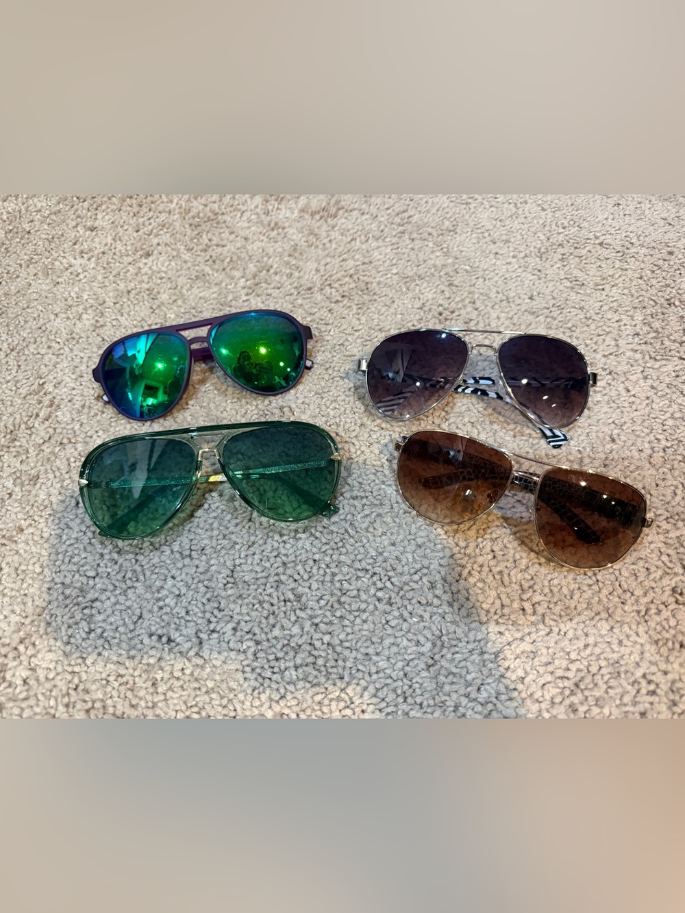 Womens Aviator Sunglasses set of 4